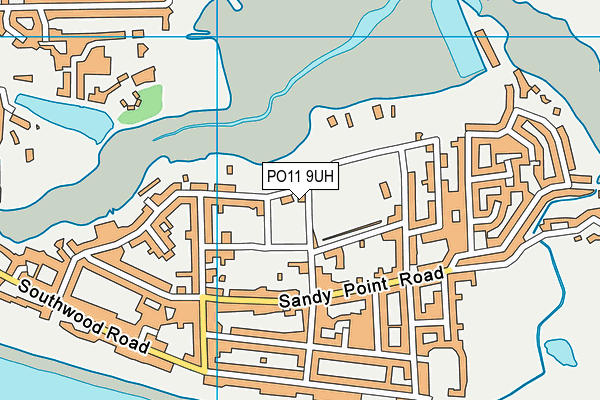 PO11 9UH map - OS VectorMap District (Ordnance Survey)
