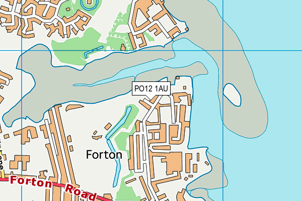 PO12 1AU map - OS VectorMap District (Ordnance Survey)