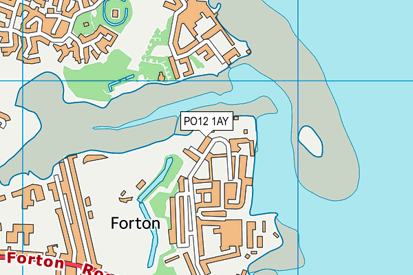 PO12 1AY map - OS VectorMap District (Ordnance Survey)