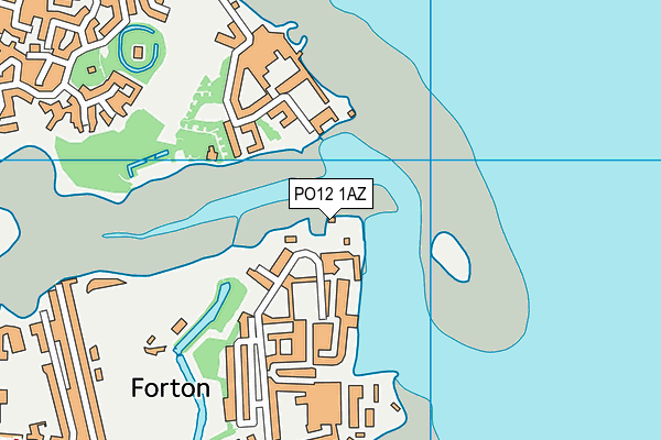 PO12 1AZ map - OS VectorMap District (Ordnance Survey)