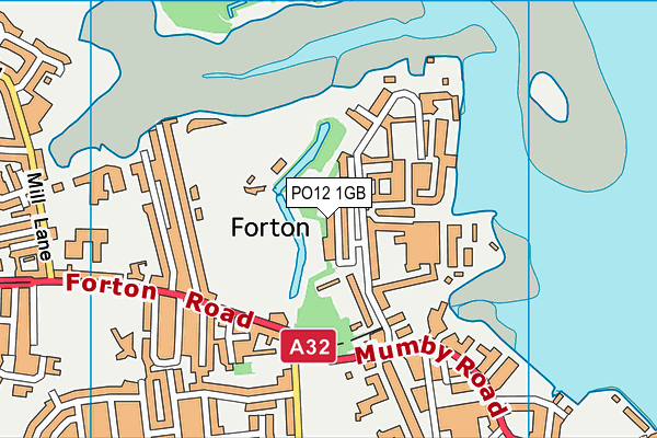 PO12 1GB map - OS VectorMap District (Ordnance Survey)