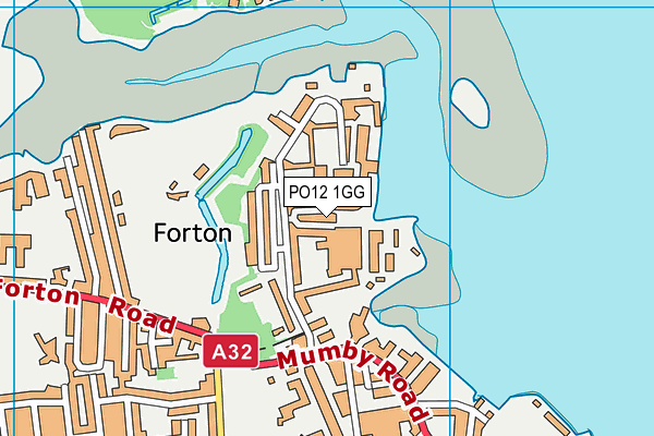 PO12 1GG map - OS VectorMap District (Ordnance Survey)