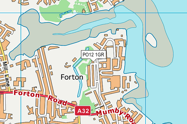 PO12 1GR map - OS VectorMap District (Ordnance Survey)