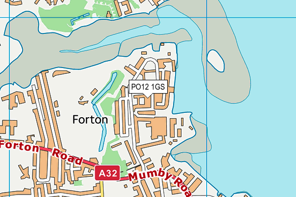 PO12 1GS map - OS VectorMap District (Ordnance Survey)