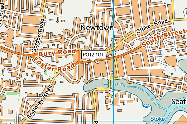 PO12 1GT map - OS VectorMap District (Ordnance Survey)