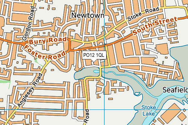PO12 1QL map - OS VectorMap District (Ordnance Survey)