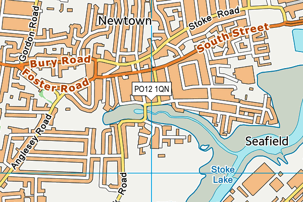 PO12 1QN map - OS VectorMap District (Ordnance Survey)