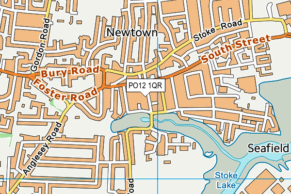 PO12 1QR map - OS VectorMap District (Ordnance Survey)