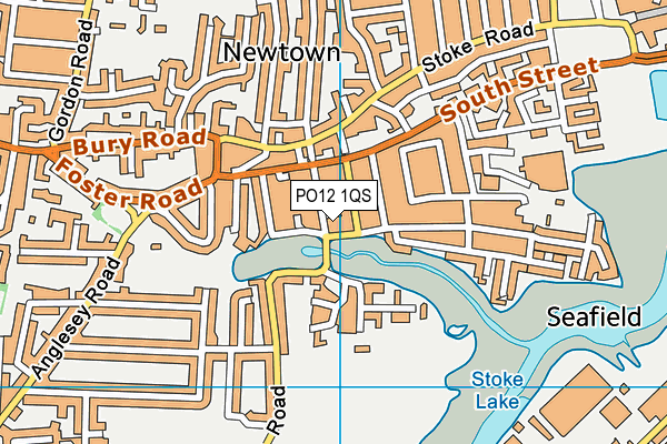 PO12 1QS map - OS VectorMap District (Ordnance Survey)