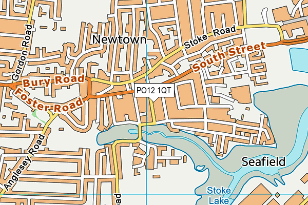 PO12 1QT map - OS VectorMap District (Ordnance Survey)