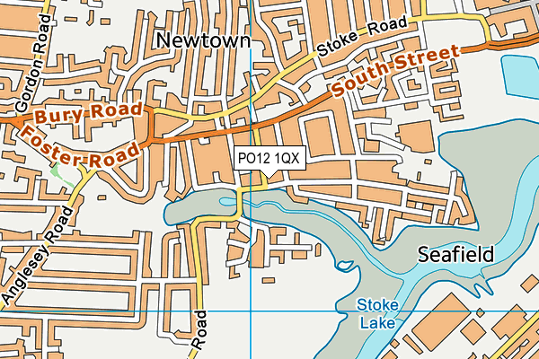 PO12 1QX map - OS VectorMap District (Ordnance Survey)