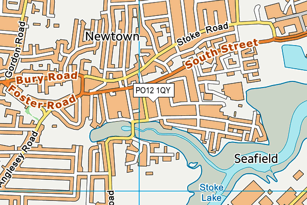 PO12 1QY map - OS VectorMap District (Ordnance Survey)