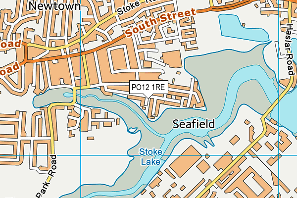 PO12 1RE map - OS VectorMap District (Ordnance Survey)