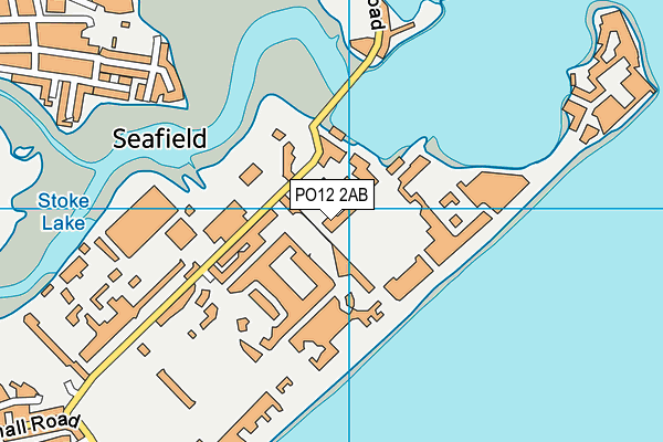 PO12 2AB map - OS VectorMap District (Ordnance Survey)