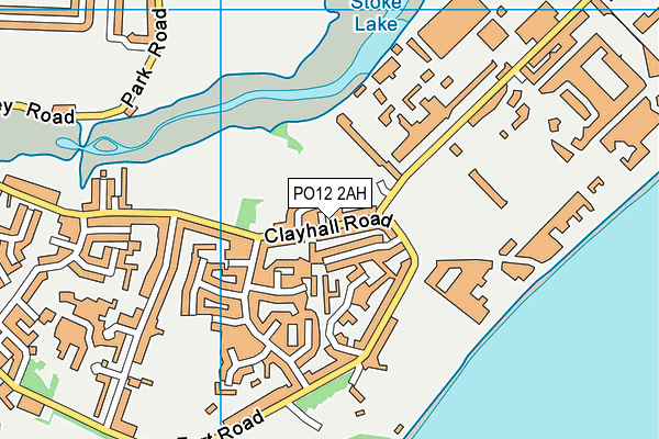 PO12 2AH map - OS VectorMap District (Ordnance Survey)