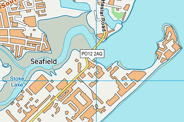 PO12 2AQ map - OS VectorMap District (Ordnance Survey)
