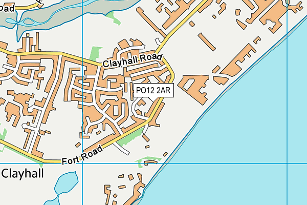 PO12 2AR map - OS VectorMap District (Ordnance Survey)