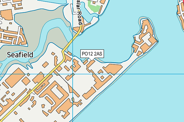 PO12 2AS map - OS VectorMap District (Ordnance Survey)