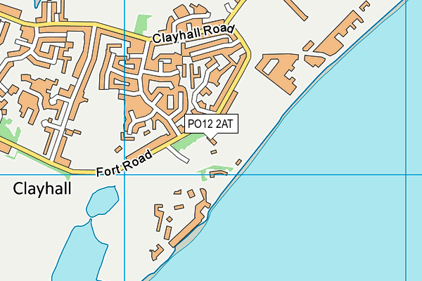 PO12 2AT map - OS VectorMap District (Ordnance Survey)