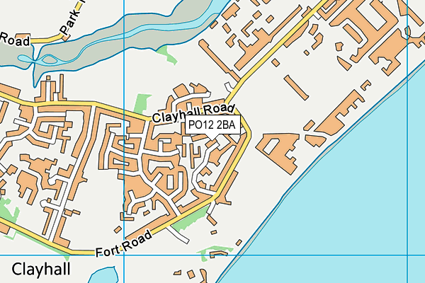 PO12 2BA map - OS VectorMap District (Ordnance Survey)