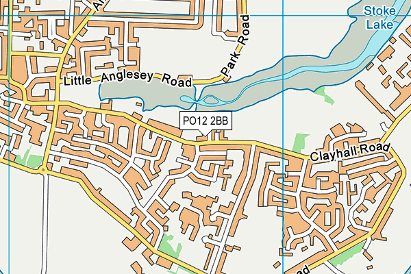 PO12 2BB map - OS VectorMap District (Ordnance Survey)