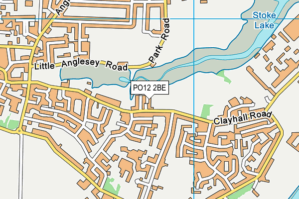 PO12 2BE map - OS VectorMap District (Ordnance Survey)