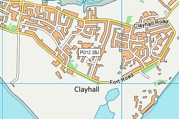 PO12 2BJ map - OS VectorMap District (Ordnance Survey)