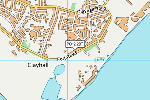 PO12 2BT map - OS VectorMap District (Ordnance Survey)