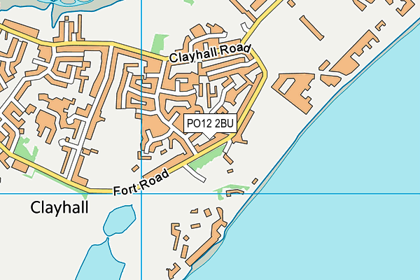 PO12 2BU map - OS VectorMap District (Ordnance Survey)