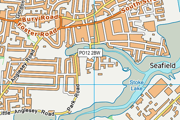 PO12 2BW map - OS VectorMap District (Ordnance Survey)