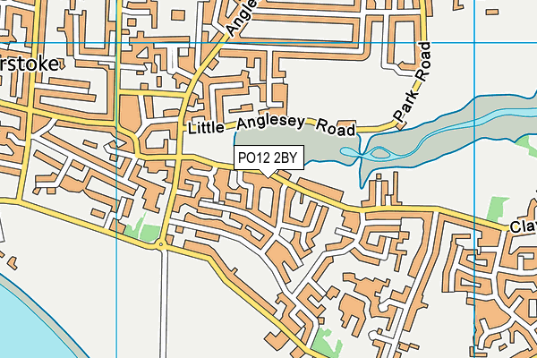 PO12 2BY map - OS VectorMap District (Ordnance Survey)