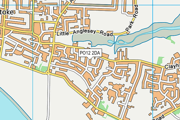 PO12 2DA map - OS VectorMap District (Ordnance Survey)