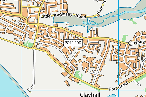 PO12 2DD map - OS VectorMap District (Ordnance Survey)