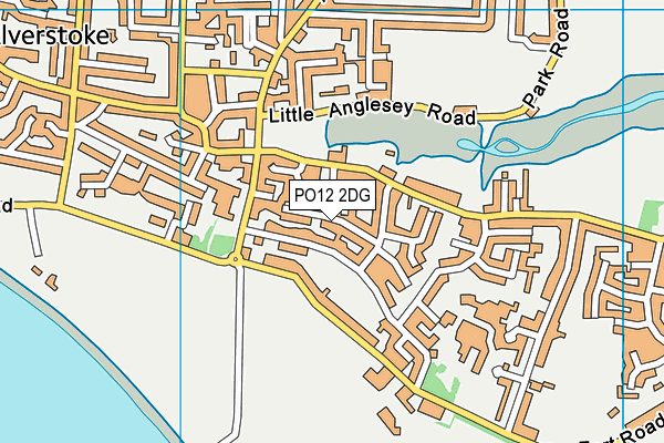 PO12 2DG map - OS VectorMap District (Ordnance Survey)