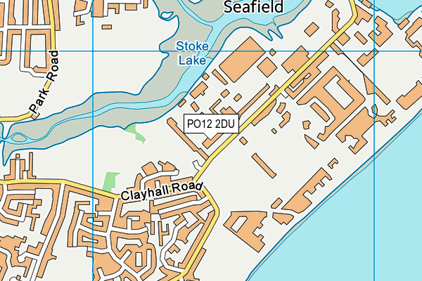 PO12 2DU map - OS VectorMap District (Ordnance Survey)