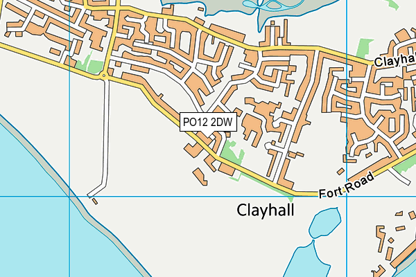 PO12 2DW map - OS VectorMap District (Ordnance Survey)