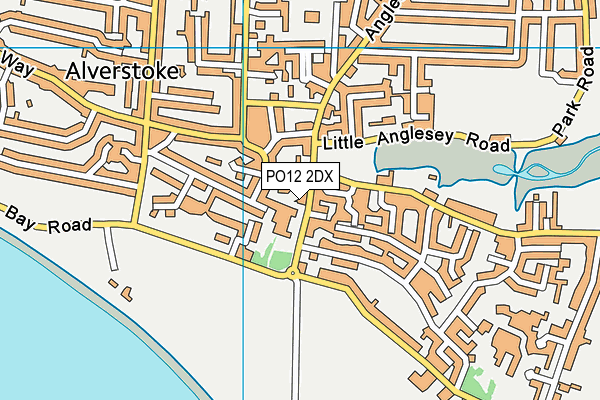 PO12 2DX map - OS VectorMap District (Ordnance Survey)