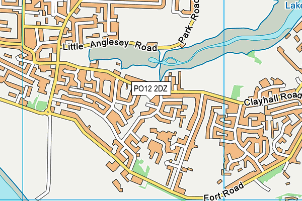 PO12 2DZ map - OS VectorMap District (Ordnance Survey)