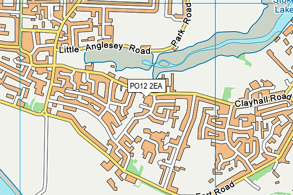 PO12 2EA map - OS VectorMap District (Ordnance Survey)