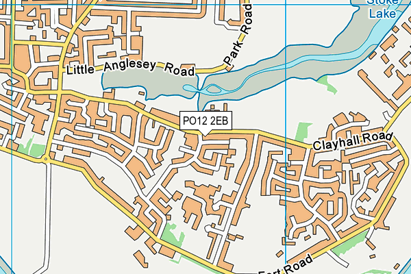 PO12 2EB map - OS VectorMap District (Ordnance Survey)
