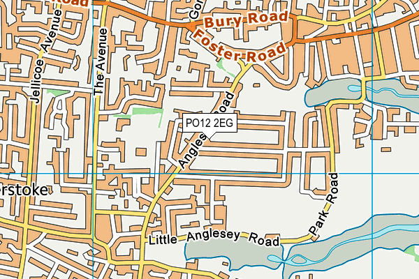 PO12 2EG map - OS VectorMap District (Ordnance Survey)