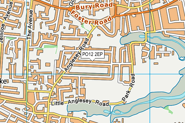 PO12 2EP map - OS VectorMap District (Ordnance Survey)