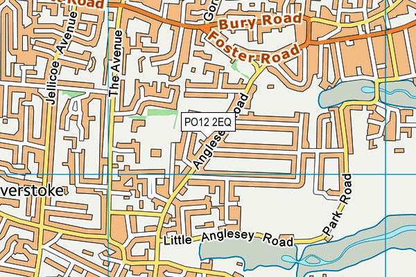 PO12 2EQ map - OS VectorMap District (Ordnance Survey)