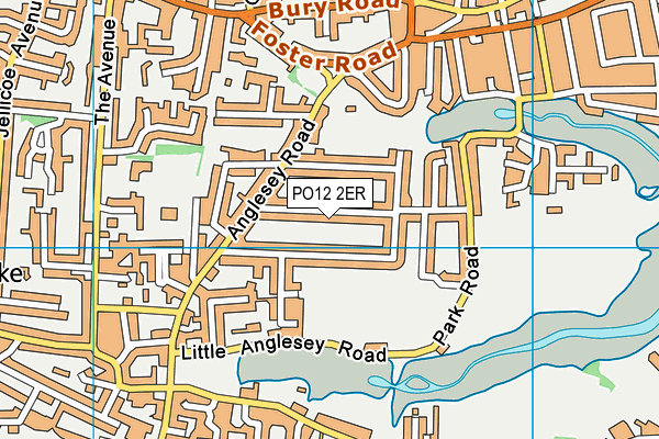 PO12 2ER map - OS VectorMap District (Ordnance Survey)