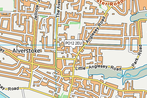 PO12 2EU map - OS VectorMap District (Ordnance Survey)