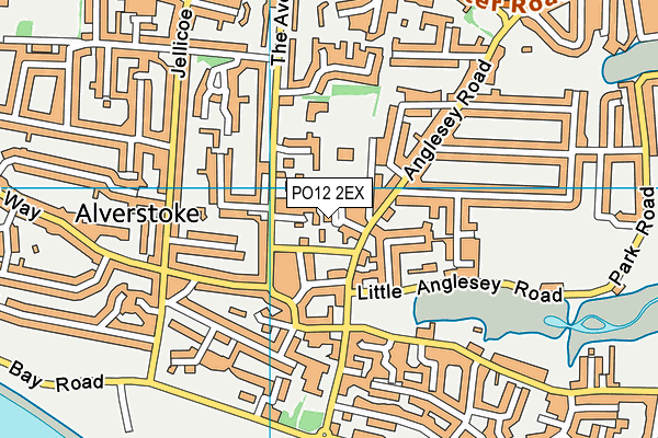 PO12 2EX map - OS VectorMap District (Ordnance Survey)