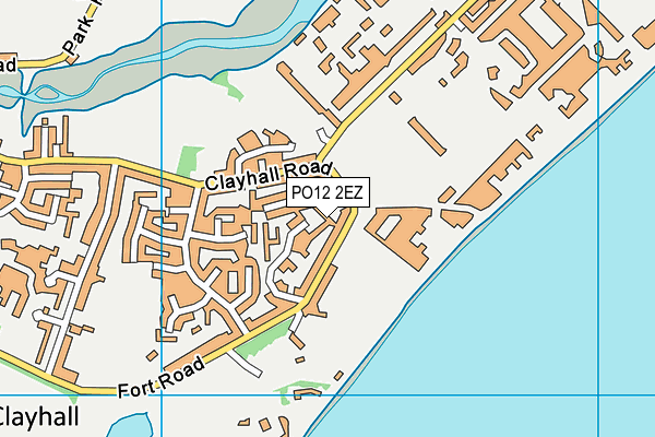 PO12 2EZ map - OS VectorMap District (Ordnance Survey)
