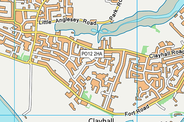 PO12 2HA map - OS VectorMap District (Ordnance Survey)