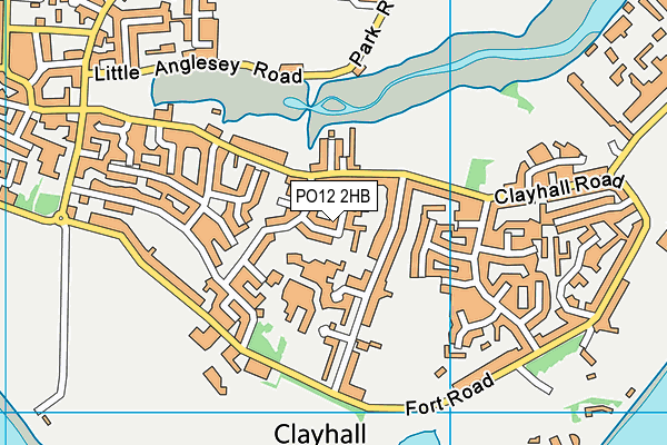 PO12 2HB map - OS VectorMap District (Ordnance Survey)