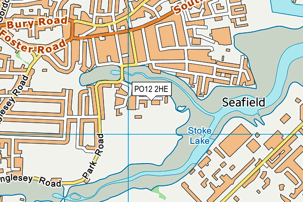 PO12 2HE map - OS VectorMap District (Ordnance Survey)